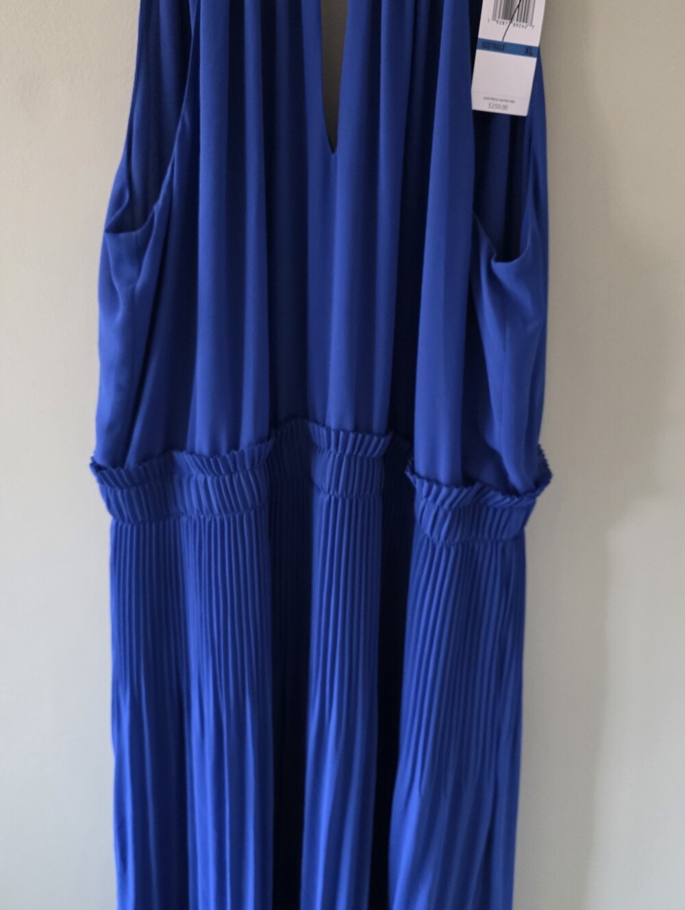 NWT MICHAEL Michael Kors XL Modern Luxury Royal Blue Party Cocktail Midi Dress - Picture 9 of 16